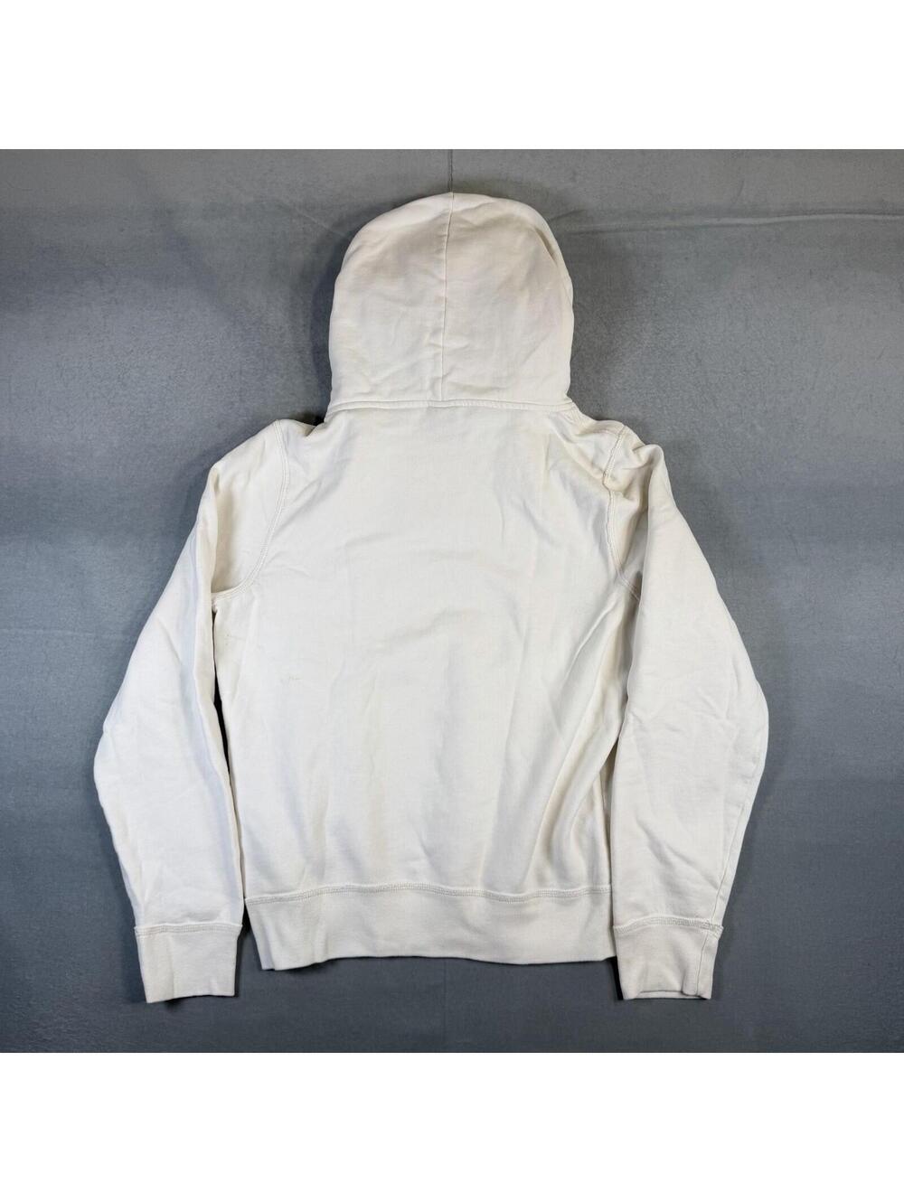 VTG Hollister Hoodie Mens Large White Surf Team Graphic Pullover Sweatshirt Y2K - Picture 3 of 9